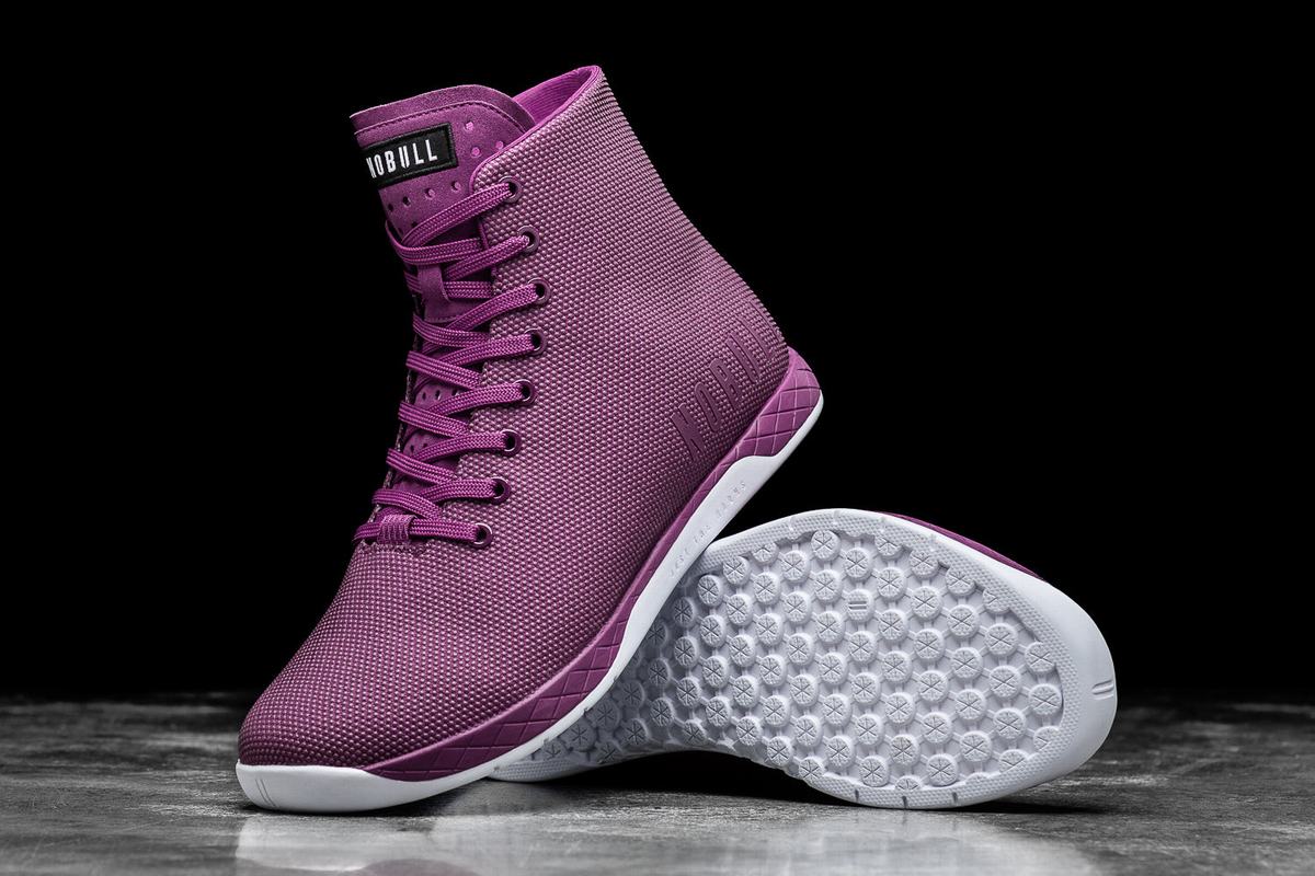 Nobull Superfabric High-Top Women's Trainers Deep Purple | Australia (XB7629)